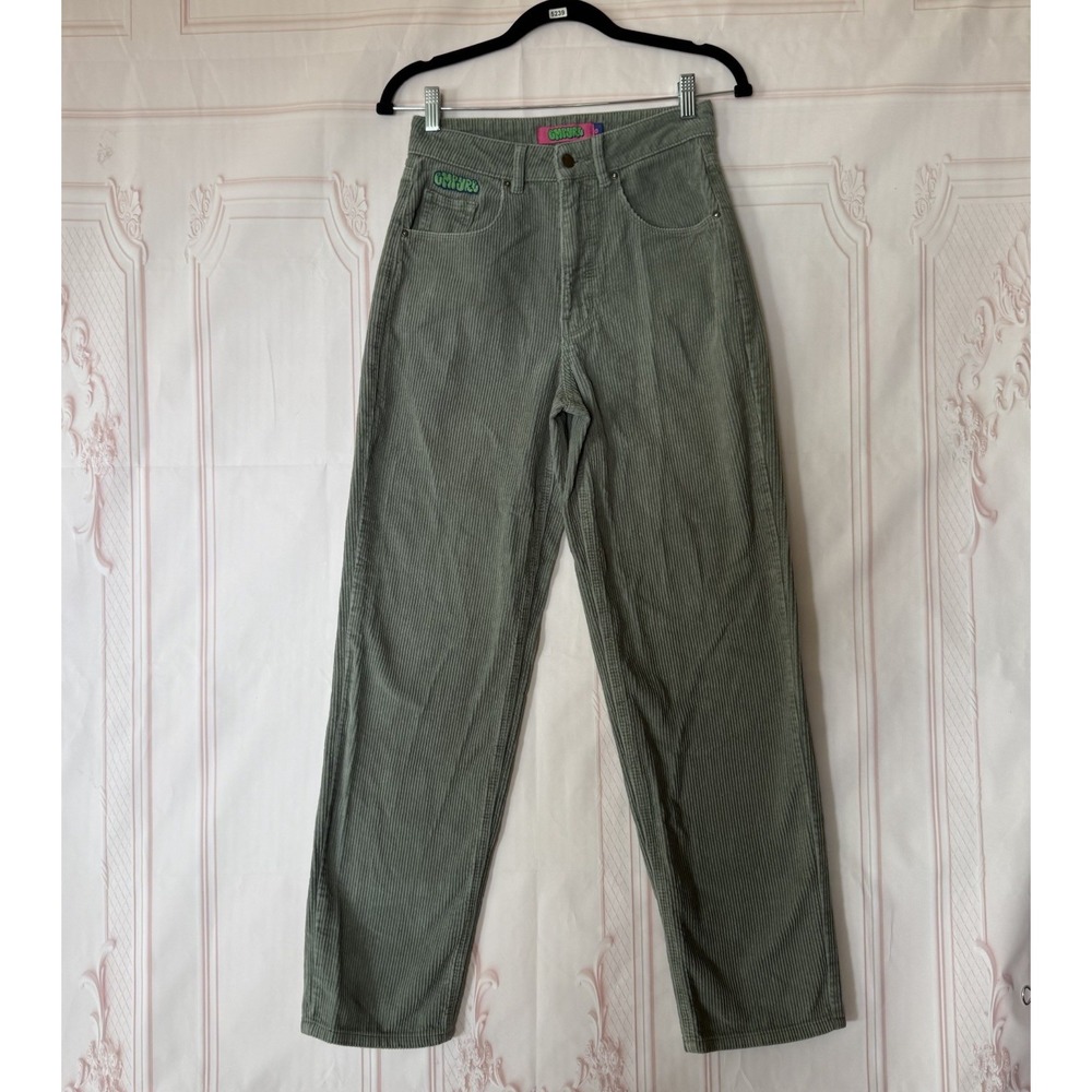 Empyre Corduroy Sage Green Tori Skater Cotton Pants Size 0 27x30 Plz Read